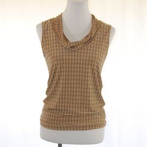*FREE WITH PURCHASE* Limited Patterned Cowl Neck Sleeveless Blouse